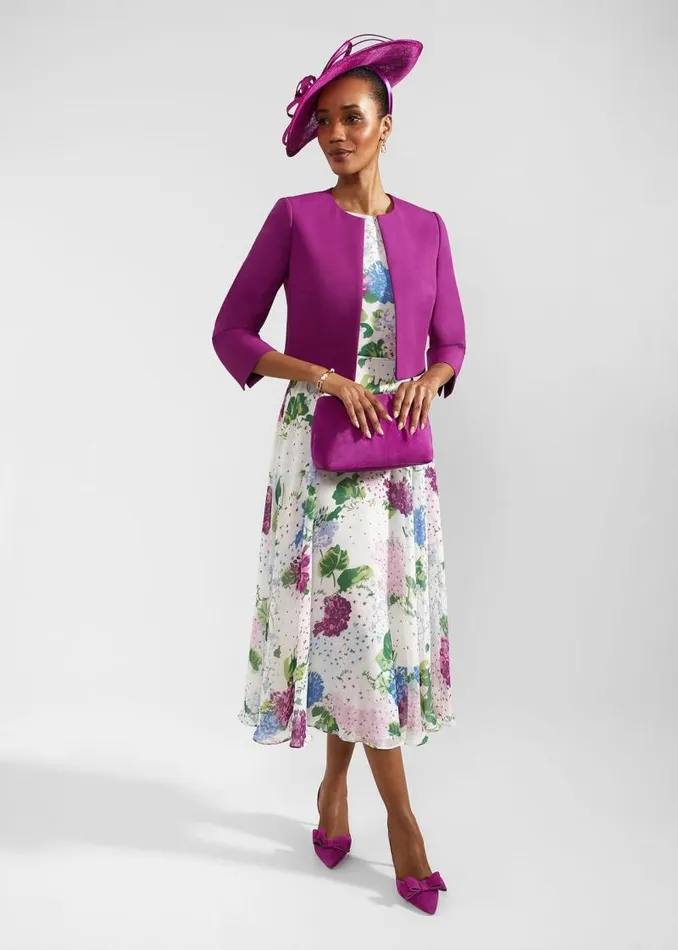 Women HOBBS Dresses and Jumpsuits Carly Floral Dress Ivory Multi