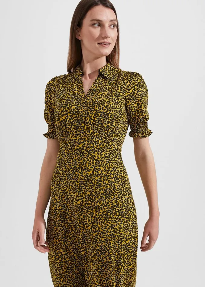 Women HOBBS Dresses and Jumpsuits Elora Dress Chartreuse Navy Women HOBBS Dresses and Jumpsuits Elora Dress Chartreuse Navy