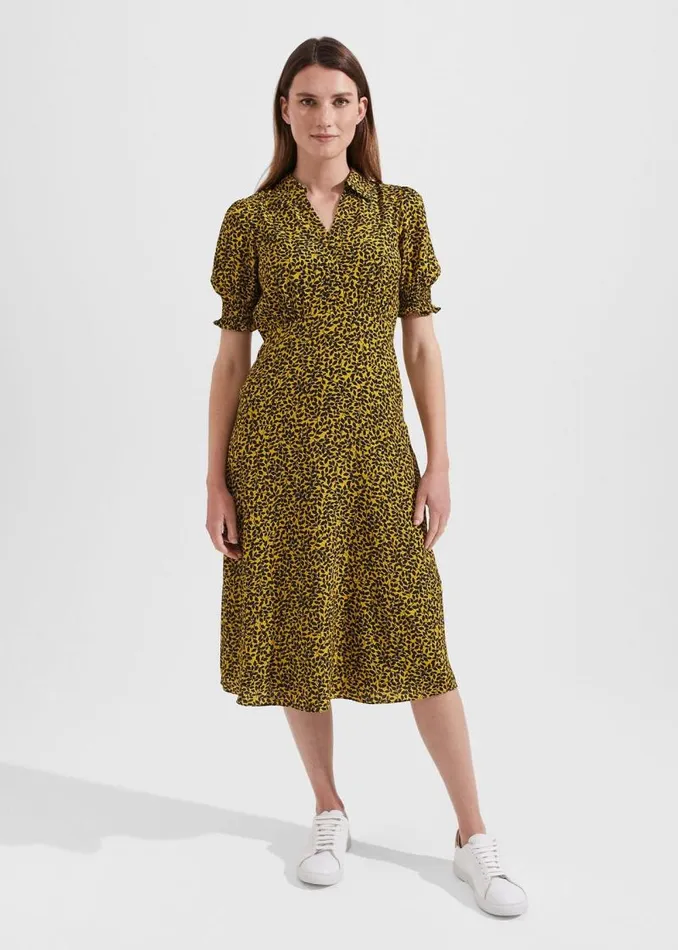 Women HOBBS Dresses and Jumpsuits Elora Dress Chartreuse Navy Women HOBBS Dresses and Jumpsuits Elora Dress Chartreuse Navy