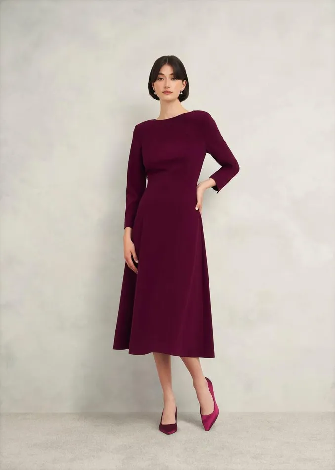 Women HOBBS Dresses and Jumpsuits Leonora Dress Warm Plum