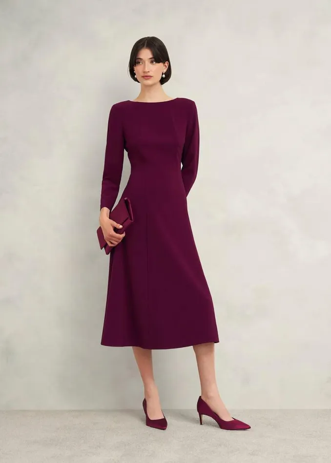 Women HOBBS Dresses and Jumpsuits Leonora Dress Warm Plum