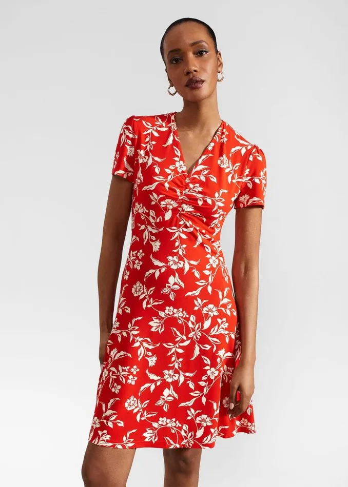 Women HOBBS Dresses and Jumpsuits Lydia Jersey Dress Red Buttercream