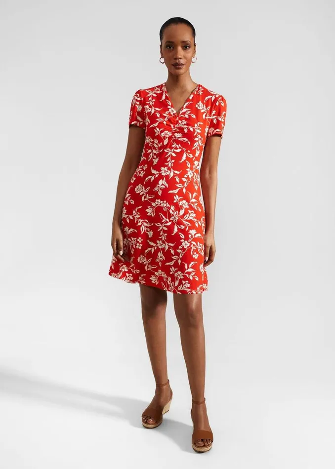 Women HOBBS Dresses and Jumpsuits Lydia Jersey Dress Red Buttercream
