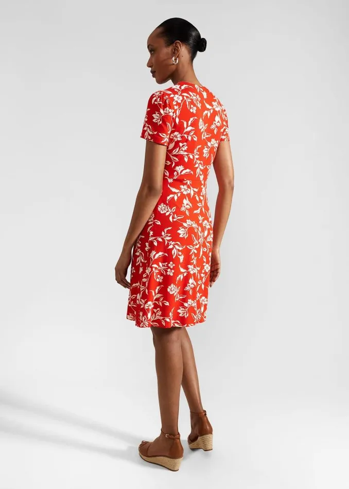 Women HOBBS Dresses and Jumpsuits Lydia Jersey Dress Red Buttercream