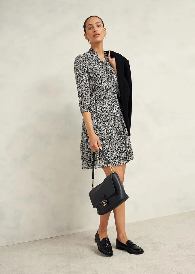 Women HOBBS Dresses and Jumpsuits Polly Dress Navy Cream