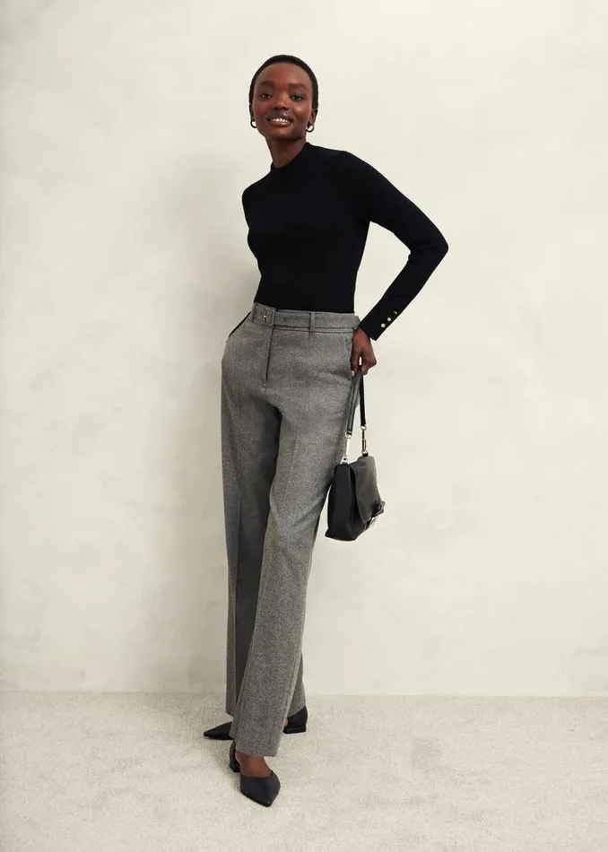 Women HOBBS Flats Seren Leather Flats Black