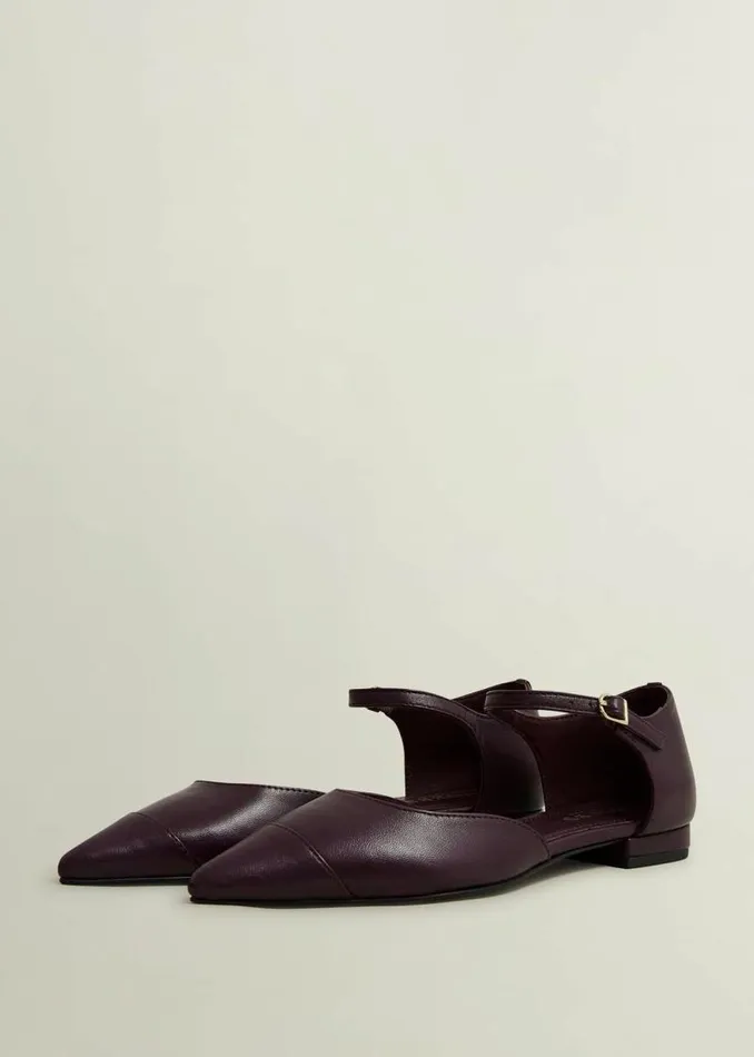 Women HOBBS Flats Seren Leather Flats Malbec Purple