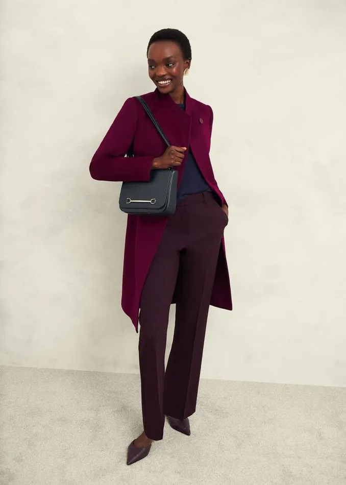 Women HOBBS Flats Seren Leather Flats Malbec Purple