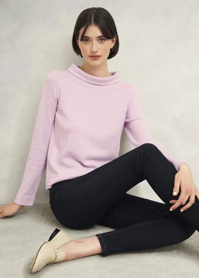 Women HOBBS Jumpers and Cardigans Audrey Wool Cashmere Jumper Candy Marl