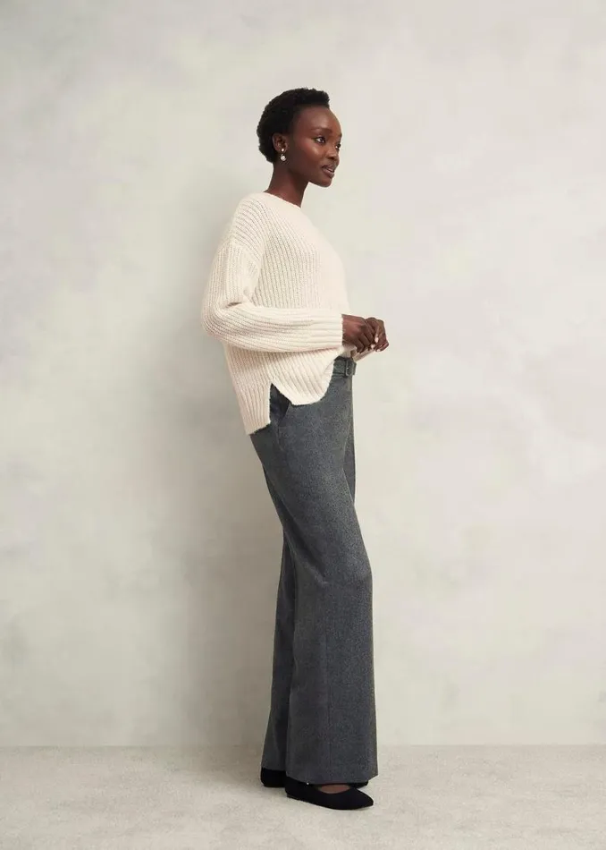 Women HOBBS Jumpers and Cardigans Marsha Sequin Jumper With Alpaca Ivory