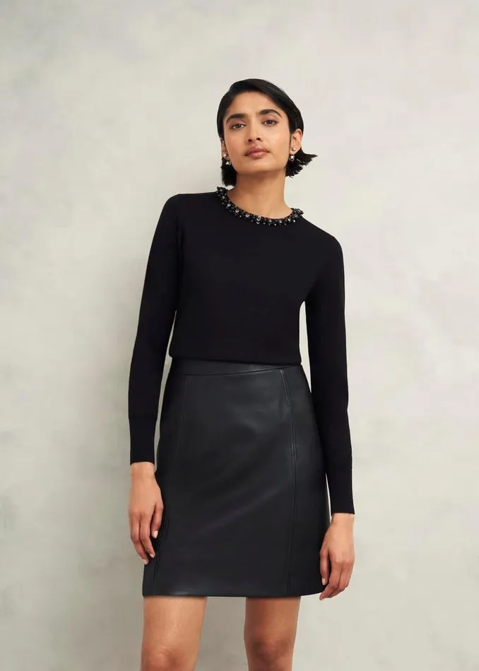Women HOBBS Jumpers and Cardigans Oakley Beaded Jumper Black