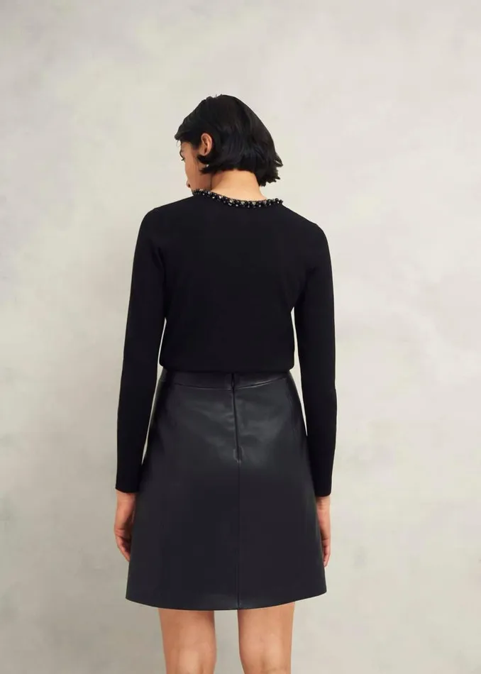 Women HOBBS Jumpers and Cardigans Oakley Beaded Jumper Black