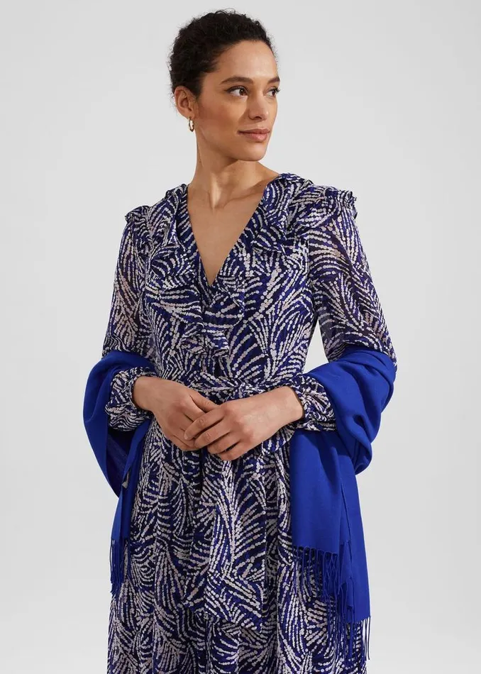 Women HOBBS Scarves Matilda Scarf Lapis Blue