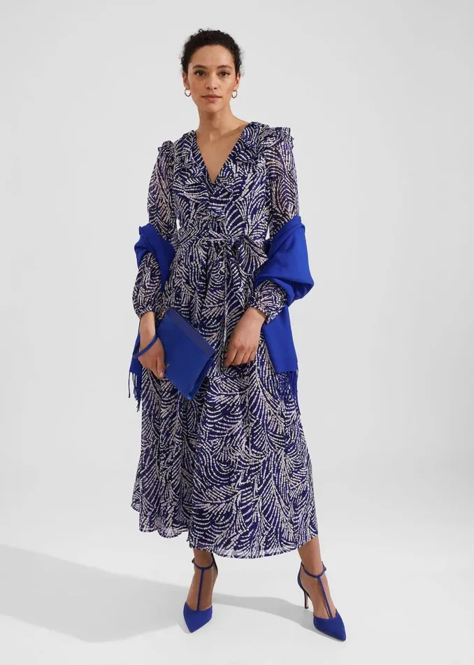 Women HOBBS Scarves Matilda Scarf Lapis Blue