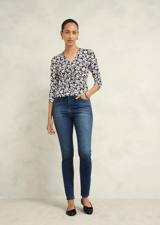 Women HOBBS Tops Simmy Printed Top Navy Multi