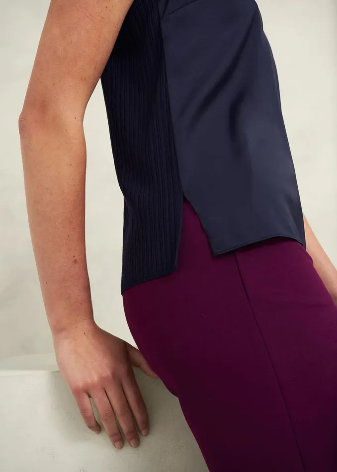 Women HOBBS Tops Trina Knitted Top Hobbs Navy