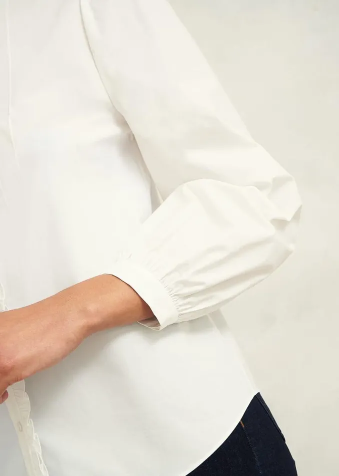 Women HOBBS Tops Trinity Cotton Blouse White
