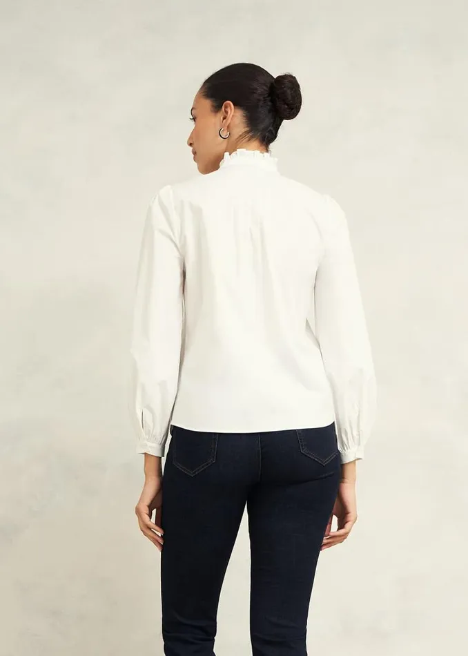 Women HOBBS Tops Trinity Cotton Blouse White