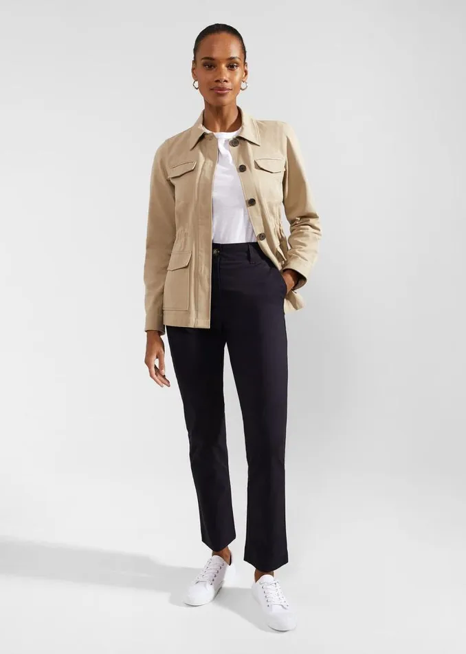 Women HOBBS Trousers Calla Chino Navy