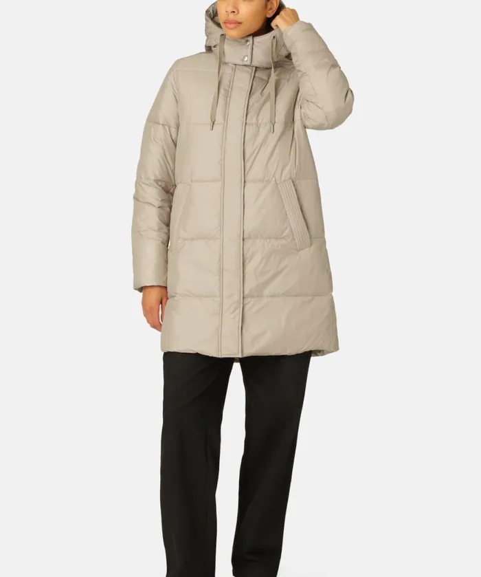 Women Ilse Jacobsen Padded Coat 8211 Cobblestone