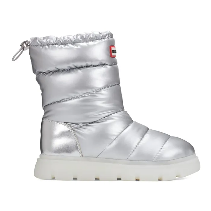 Women Insulated and Snow Boots Hunter Boots Maribel Lug Sole Insulated Waterproof Snow Booties Silver Women Insulated and Snow Boots Hunter Boots Maribel Lug Sole Insulated Waterproof Snow Booties Silver