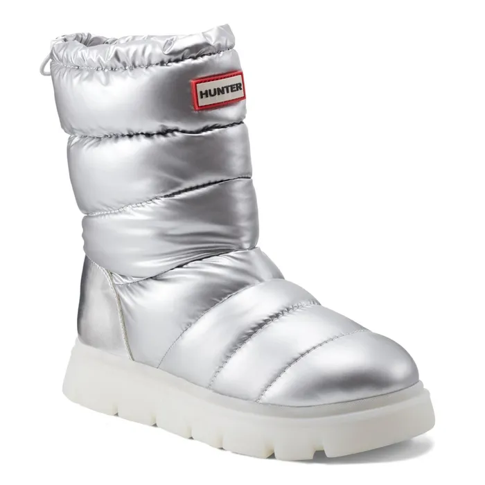 Women Insulated and Snow Boots Hunter Boots Maribel Lug Sole Insulated Waterproof Snow Booties Silver Women Insulated and Snow Boots Hunter Boots Maribel Lug Sole Insulated Waterproof Snow Booties Silver