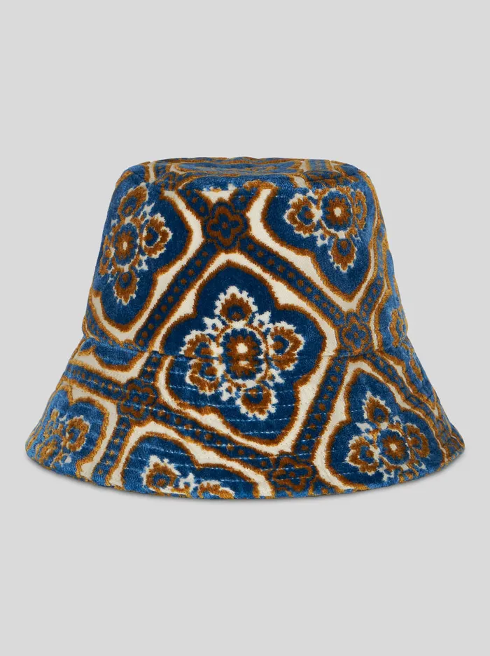 Women Jacquard Bucket Hat With Medallions Etro Hats And Gloves