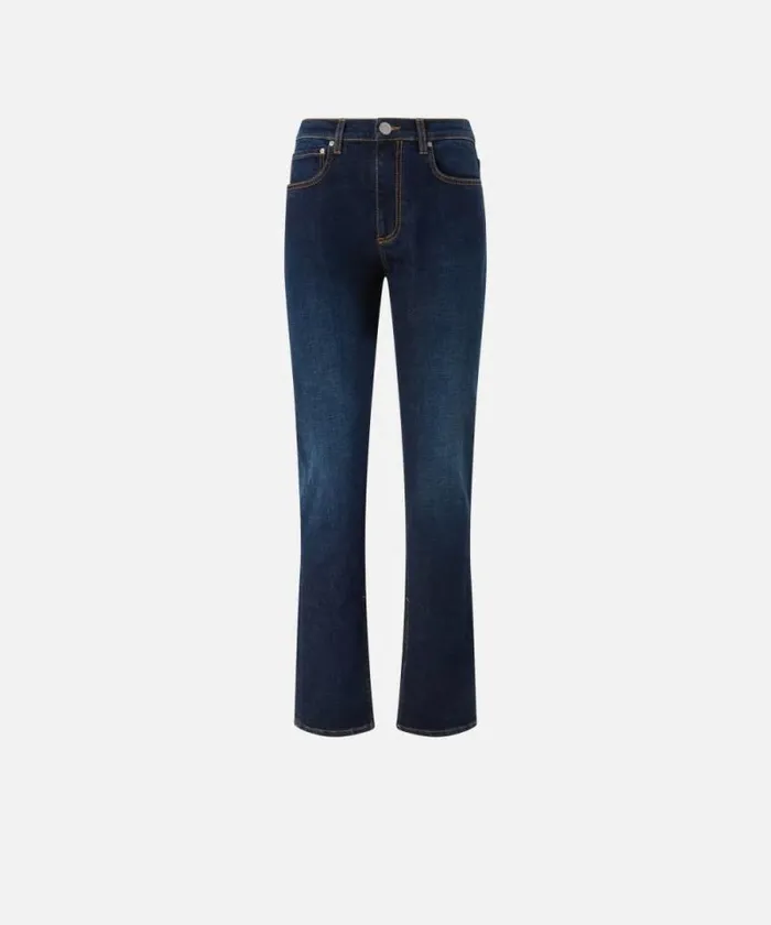 Women Jeans Pinko Straightleg Dark Jeans With Slit Rinse Wash