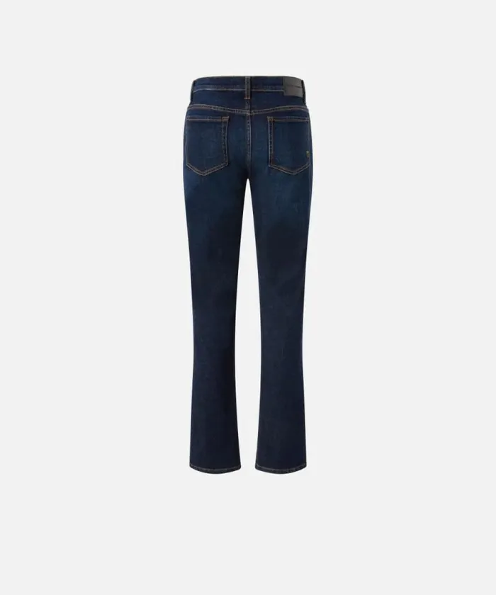 Women Jeans Pinko Straightleg Dark Jeans With Slit Rinse Wash Women Jeans Pinko Straightleg Dark Jeans With Slit Rinse Wash