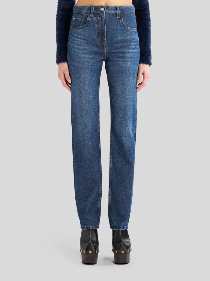 Women Jeans With Embroidered Pockets Etro Trousers