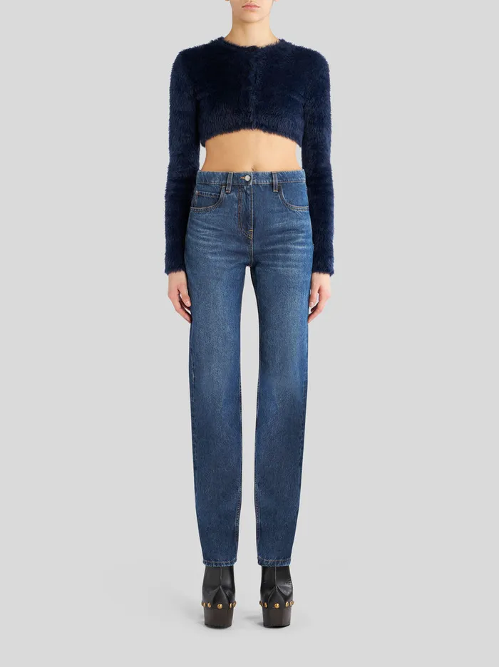 Women Jeans With Embroidered Pockets Etro Trousers