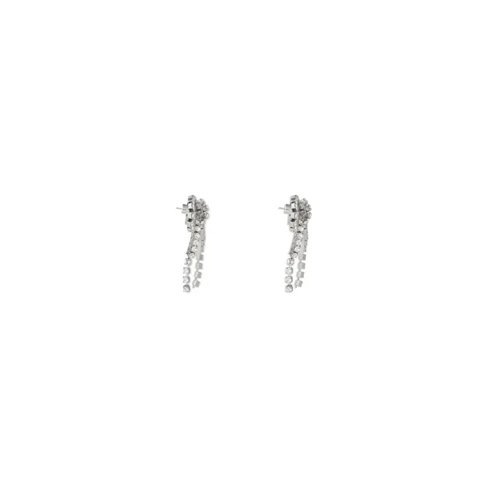Women Jewellery Balenciaga Archive Ribbon Earrings In Silver