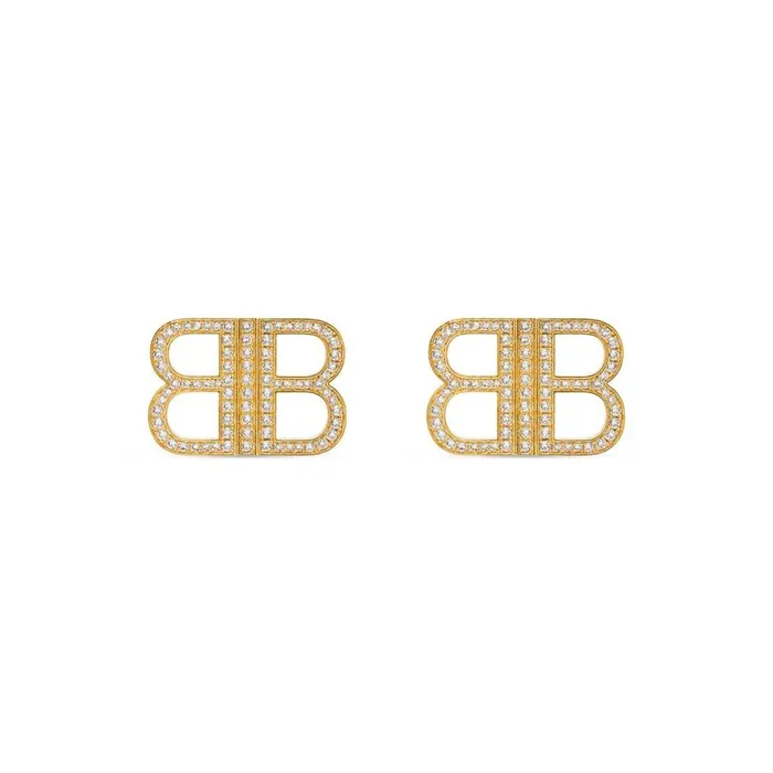 Women Jewellery Balenciaga Bb 20 Earrings In Gold