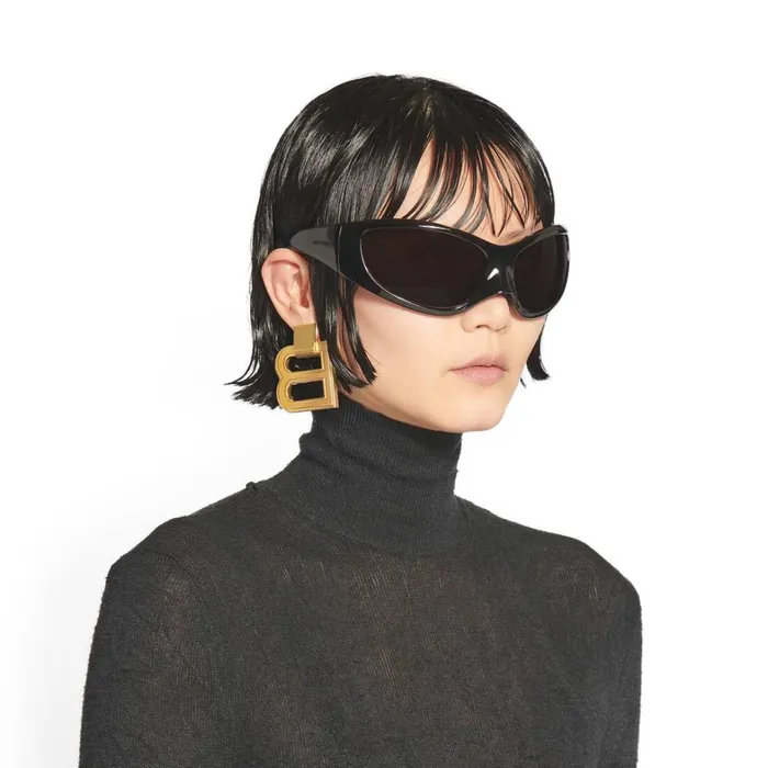 Women Jewellery Balenciaga Hourglass Xl Earrings In Gold