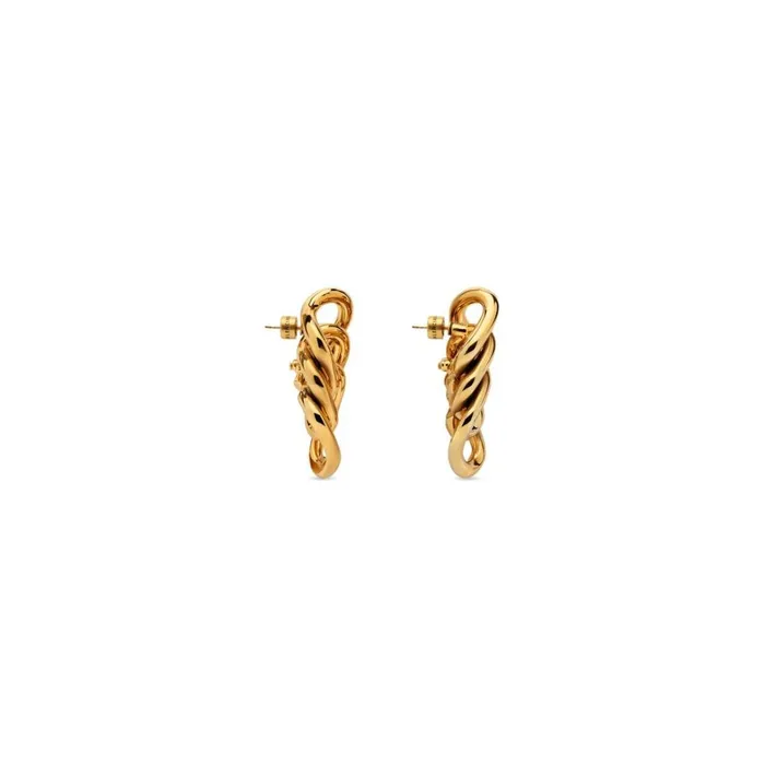 Women Jewellery Balenciaga Linked Earrings In Gold
