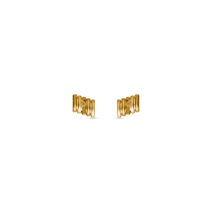 Women Jewellery Balenciaga Rib Xs Earrings In Gold