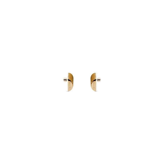 Women Jewellery Balenciaga Rib Xs Earrings In Gold