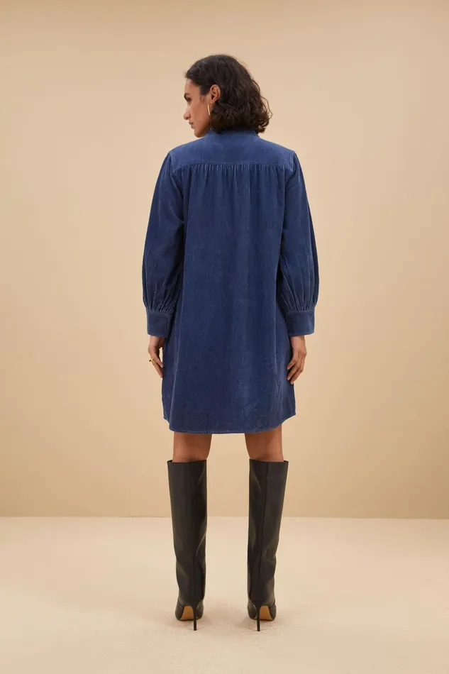 Women Jina Cord Dress College Navy Bybar Dresses