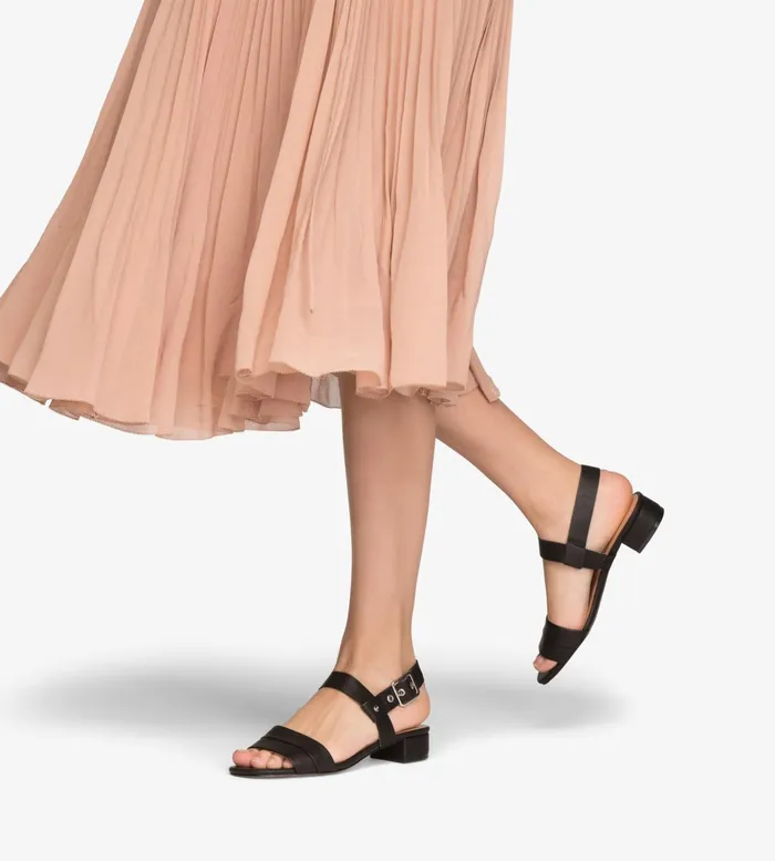 Women Jojo Vegan Block Heel Sandals White Matt and Nat Sandals