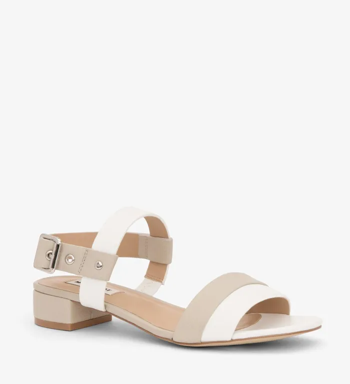 Women Jojo Vegan Block Heel Sandals White Matt and Nat Sandals