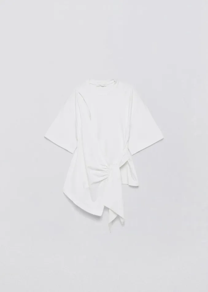 Women Joline Tee Optic White Jonathan Simkhai Tops and Bodysuits