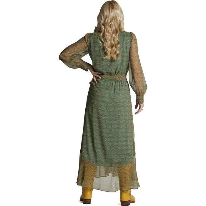WOMEN Justin Wrap Maxi Dress Medallion Floral Justin Boots Dresses and Skirts