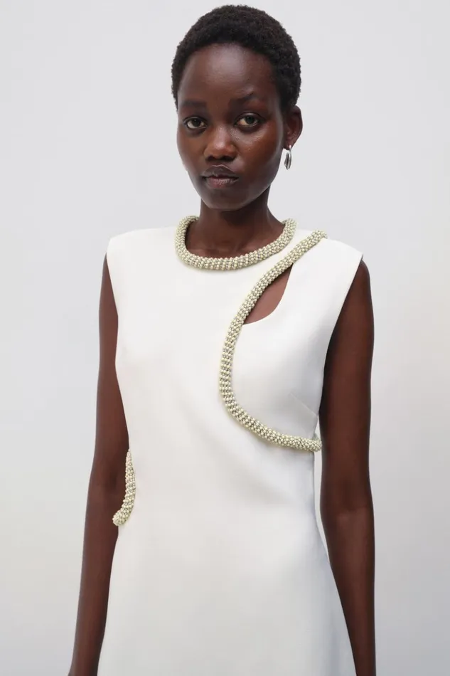 Women Kat Dress Natural White Jonathan Simkhai Dresses and Jumpsuits
