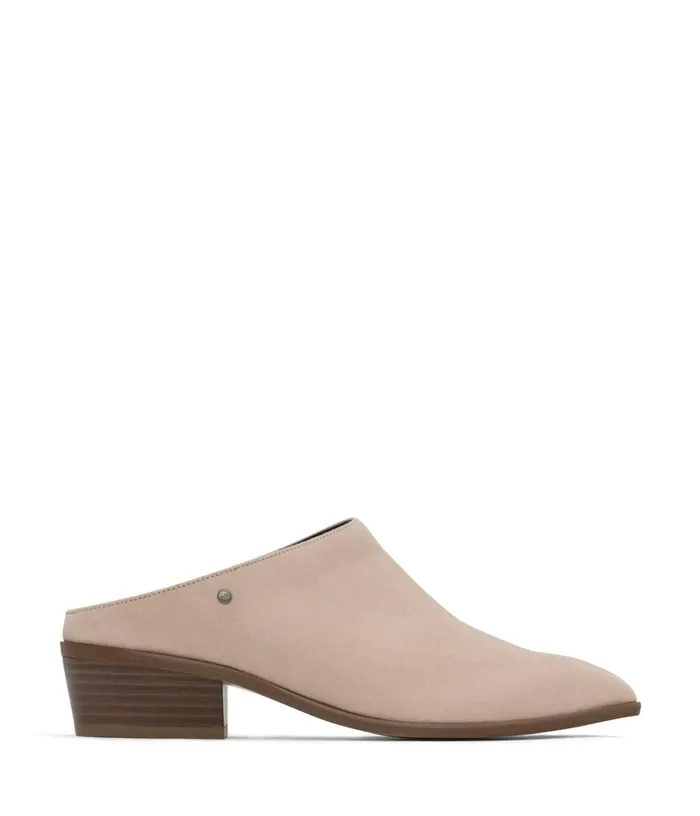 Women Kenni Vegan Mule Shoes Nude Matt and Nat Heels
