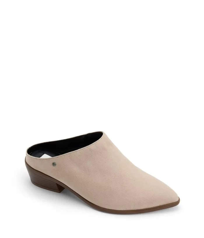 Women Kenni Vegan Mule Shoes Nude Matt and Nat Heels