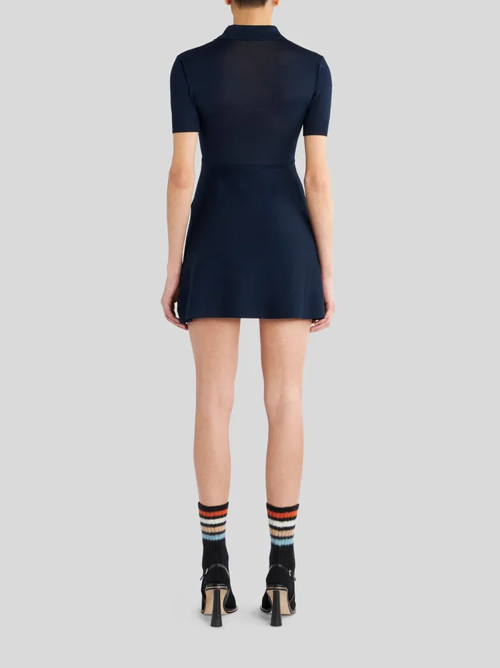 Women Knitted Polo Dress Etro Knitwear