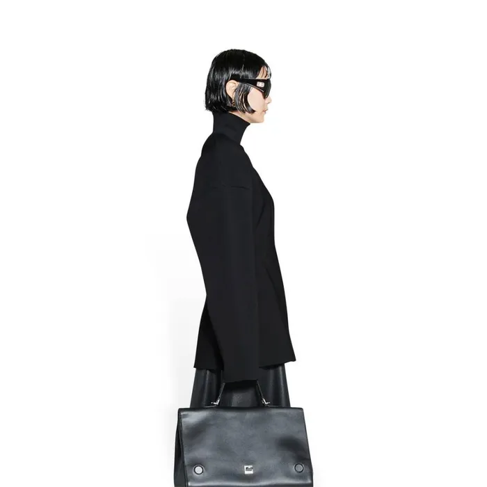 Women Knitwear Balenciaga Hourglass Turtleneck In Black