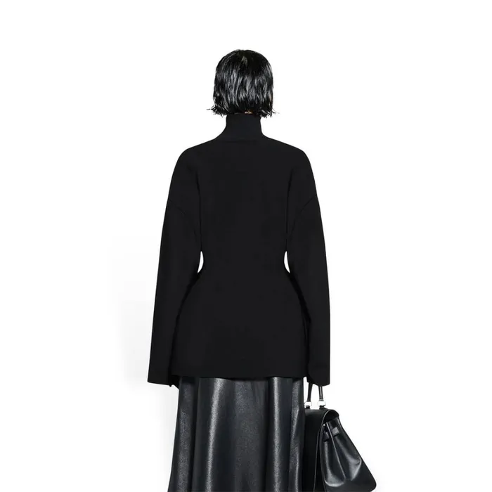 Women Knitwear Balenciaga Hourglass Turtleneck In Black