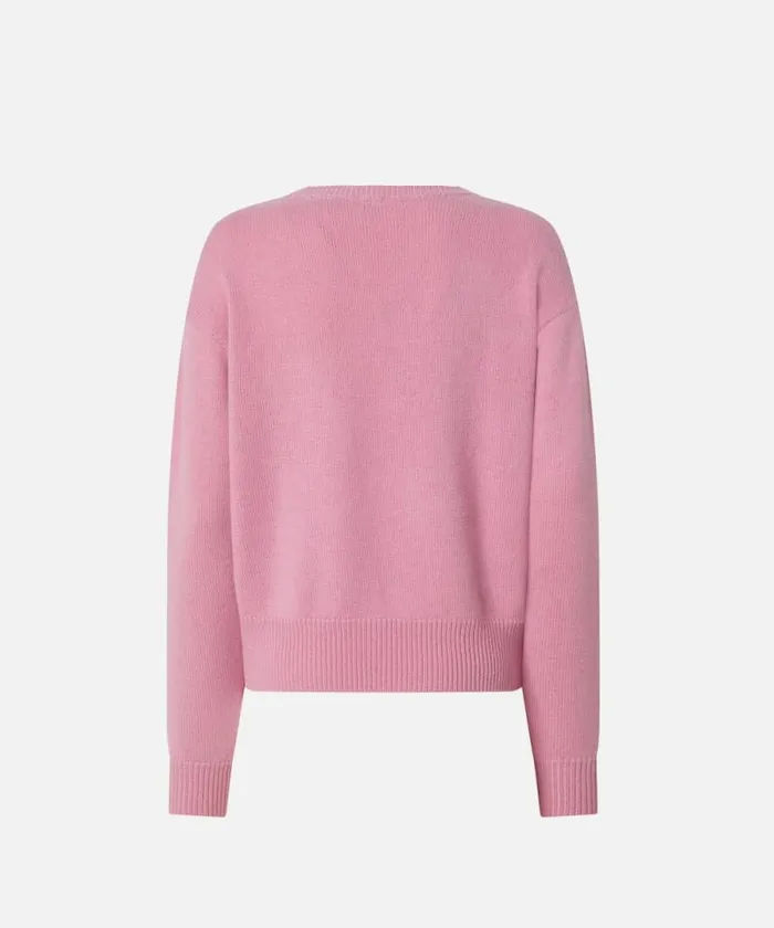Women Knitwear Pinko PINKO Love Birds Pullover Pinkbrown Women Knitwear Pinko PINKO Love Birds Pullover Pinkbrown