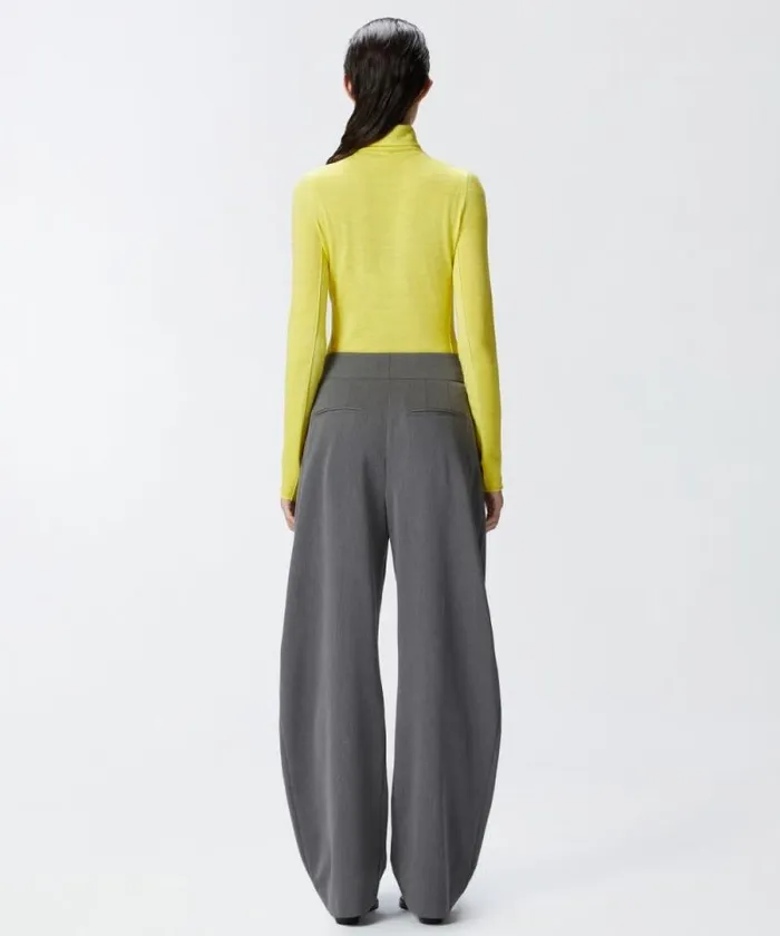 Women Knitwear Pinko Wool And Silk Turtleneck Sweater Spotlight Yellow Women Knitwear Pinko Wool And Silk Turtleneck Sweater Spotlight Yellow